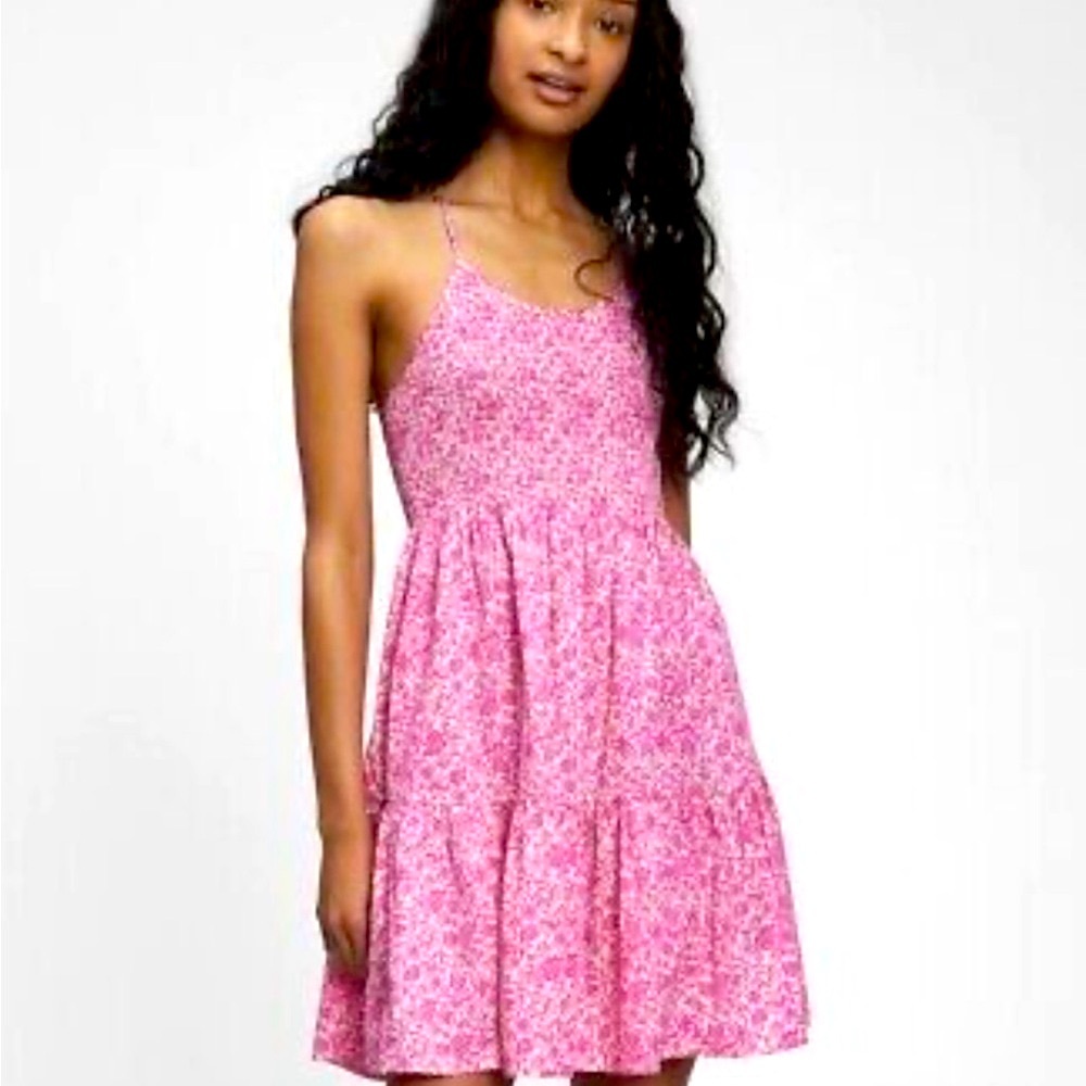 Pink Floral Women's Dress